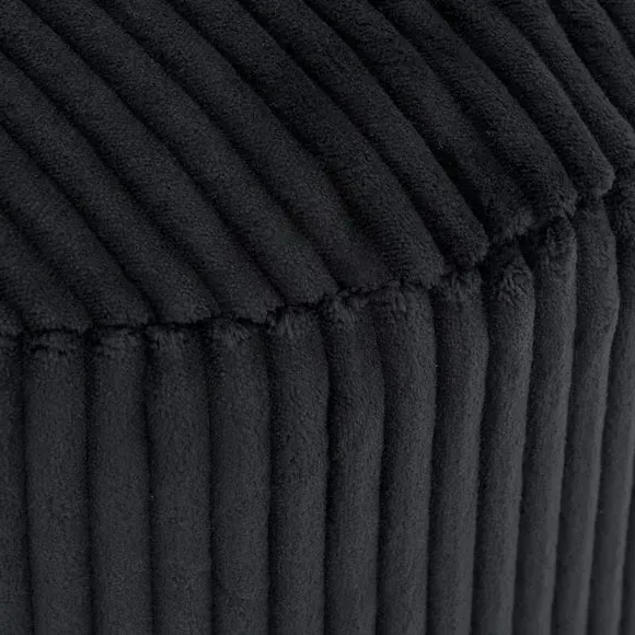 Jumbo Cord Pouffe with Polybeads - Black