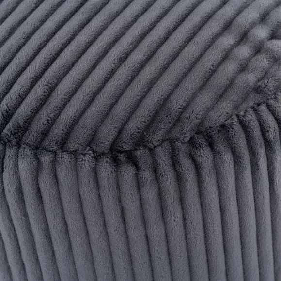 Jumbo Cord Pouffe with Polybeads - Charcoal