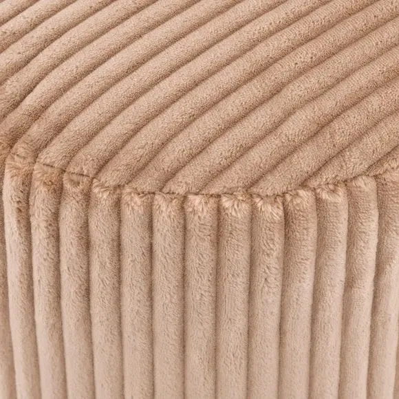 Jumbo Cord Pouffe with Polybeads - Coffee