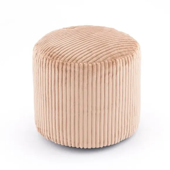 Jumbo Cord Pouffe with Polybeads - Coffee