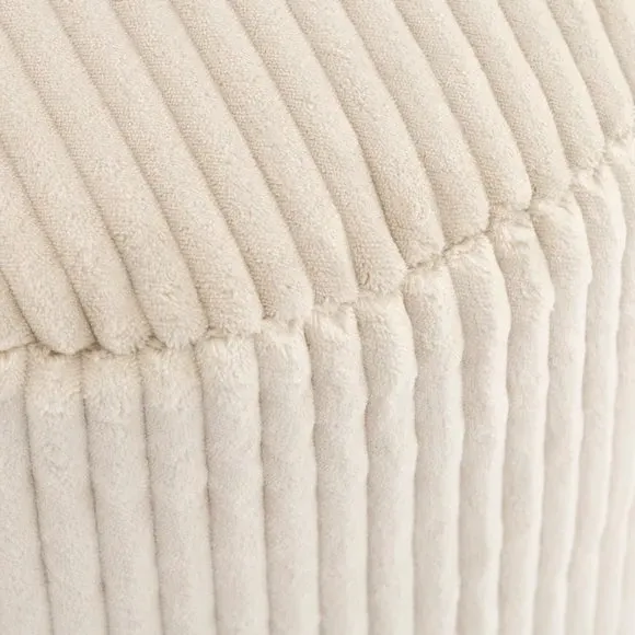 Jumbo Cord Pouffe with Polybeads - Natural