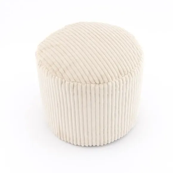 Jumbo Cord Pouffe with Polybeads - Natural