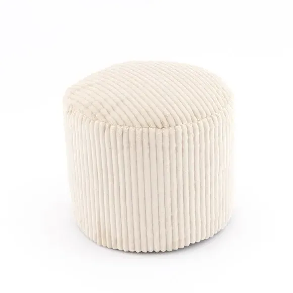 Jumbo Cord Pouffe with Polybeads - Natural