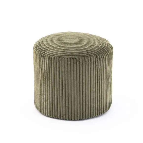 Jumbo Cord Pouffe with Polybeads - Olive