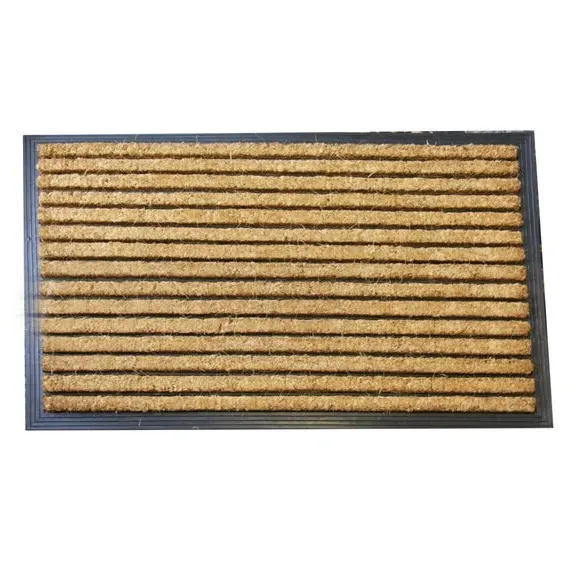 Jumbo Stripe Doormat - Brown, Rubber & Coir