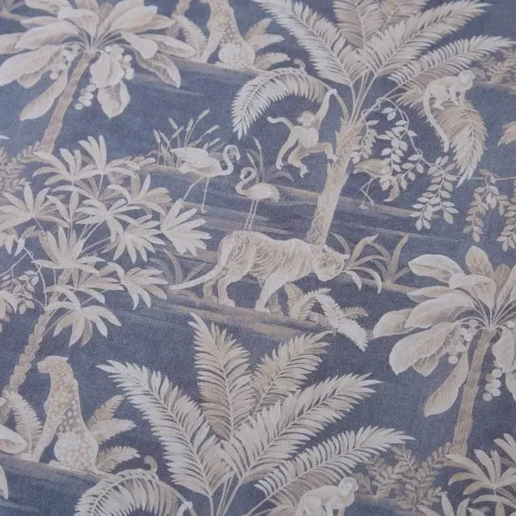 Jungle Duvet Cover Set - Blue, Polycotton