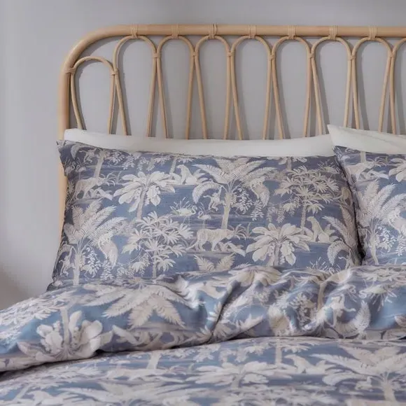 Jungle Duvet Cover Set - Blue, Polycotton