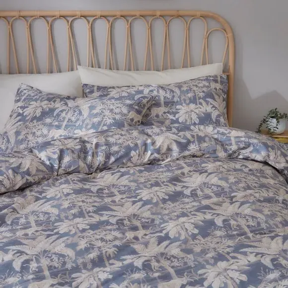 Jungle Duvet Cover Set - Blue, Polycotton