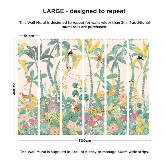 Jungle Wall Mural - Green