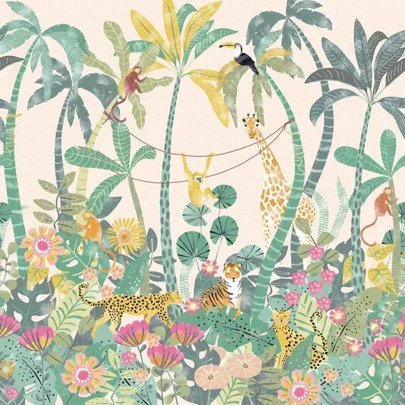 Jungle Wall Mural - Green