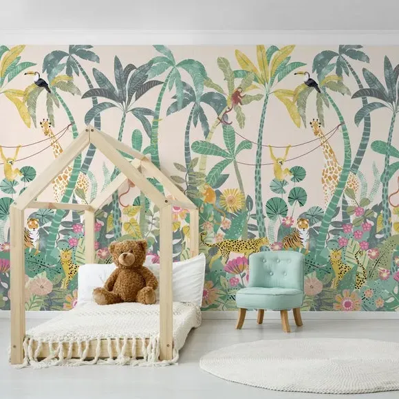 Jungle Wall Mural - Green