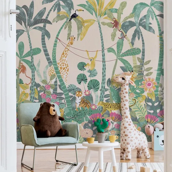 Jungle Wall Mural - Green