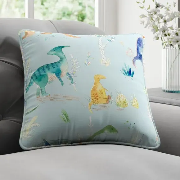 Jurassic Cushion Cover - Sky, Cotton