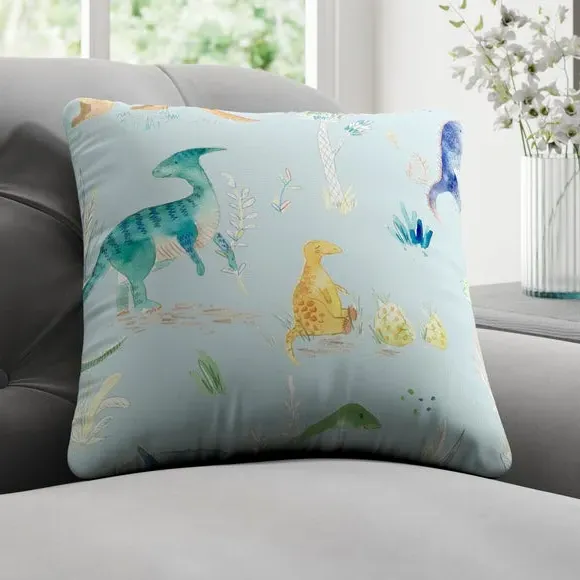 Jurassic Cushion Cover - Sky, Cotton