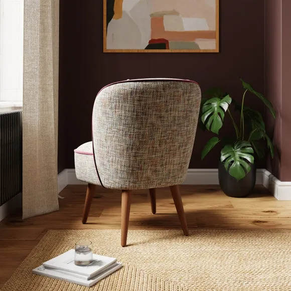 Kidney Bean Cocktail Chair - Multi, Chenille