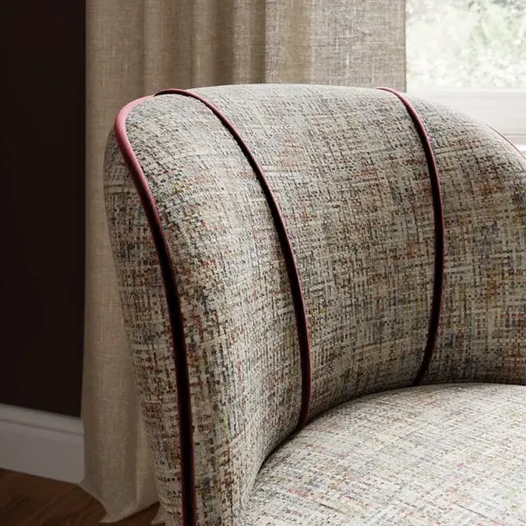 Kidney Bean Cocktail Chair - Multi, Chenille