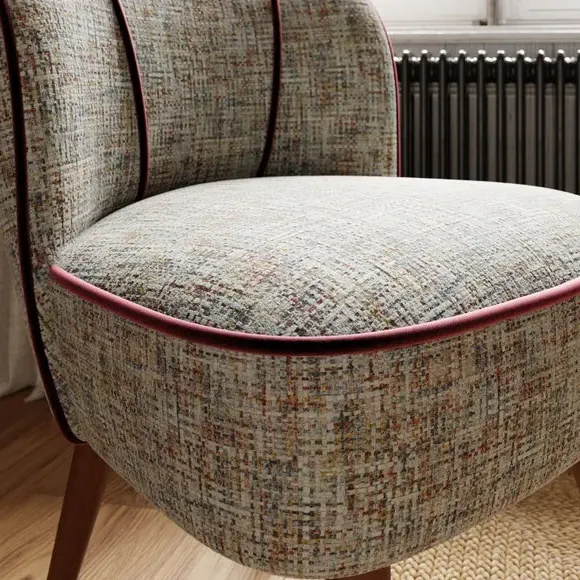 Kidney Bean Cocktail Chair - Multi, Chenille