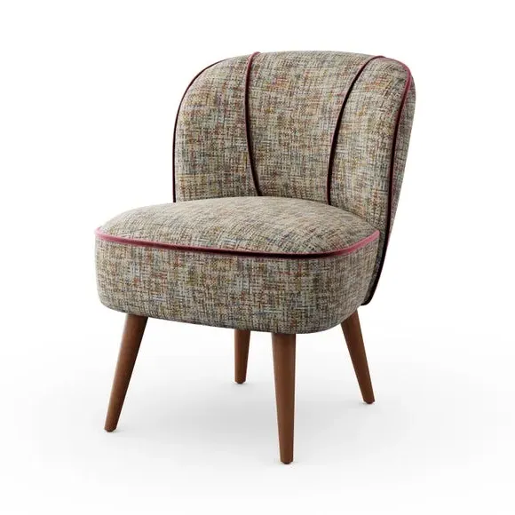 Kidney Bean Cocktail Chair - Multi, Chenille