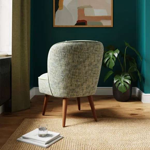 Kidney Bean Cocktail Chair - Sage, Chenille