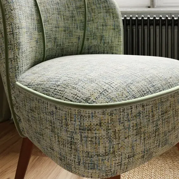 Kidney Bean Cocktail Chair - Sage, Chenille