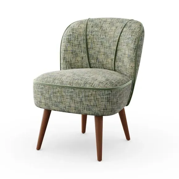 Kidney Bean Cocktail Chair - Sage, Chenille