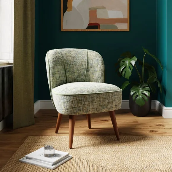 Kidney Bean Cocktail Chair - Sage, Chenille