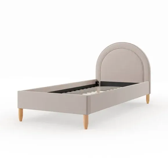 Kids Bed with Upholstered Headboard - Natural