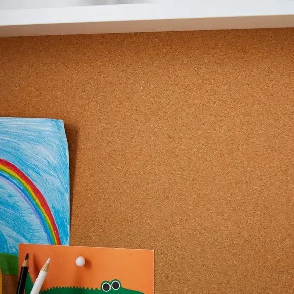 Kids Desk Set with Corkboard - White, Laminated