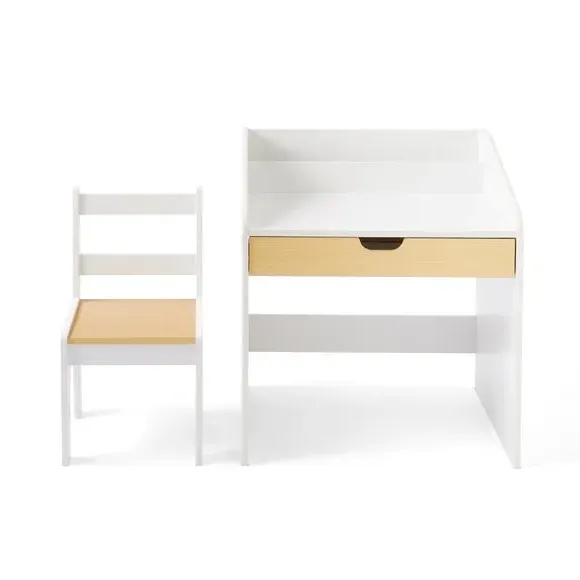 Kids Desk with Chair Set - White, Laminated