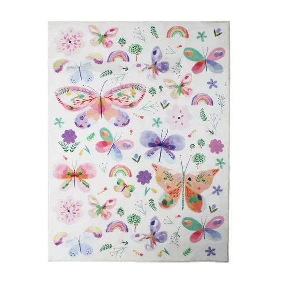 Kids Faux Fur Rug Washable - Multicoloured