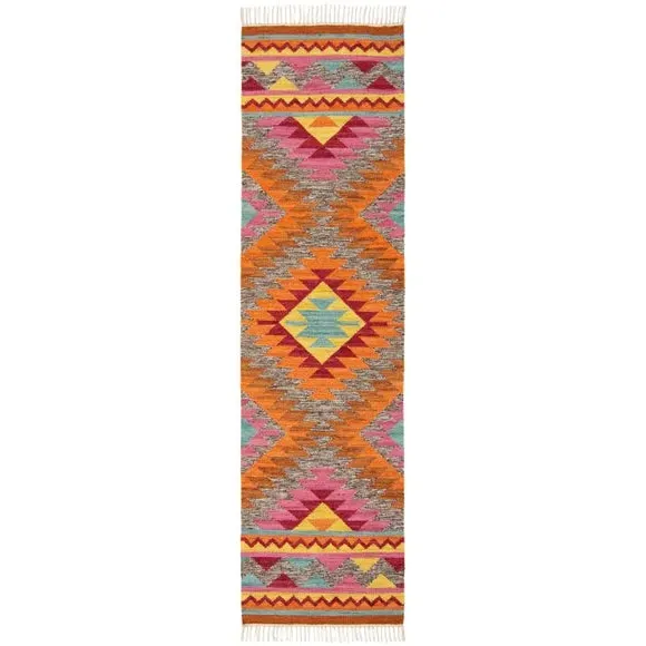 Kilim Stair Runner - Multicoloured, Wool