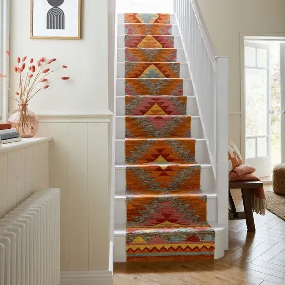 Kilim Stair Runner - Multicoloured, Wool image