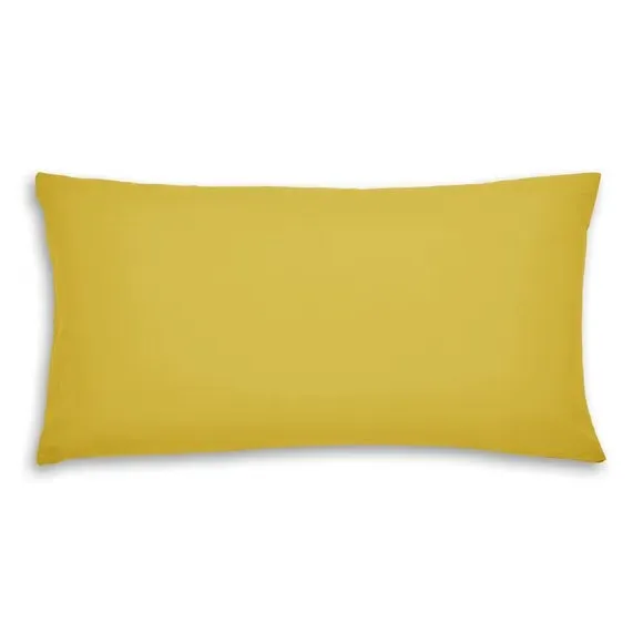 King Size Pillowcase Pair - Yellow Ochre, Cotton