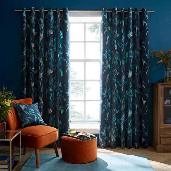 Kingfisher Cushion - Peacock, Velour