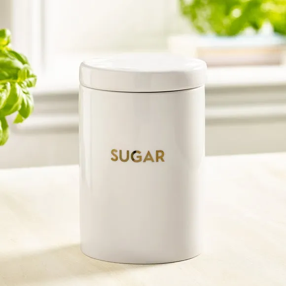 Kitchen Canister with Airtight Seal - White