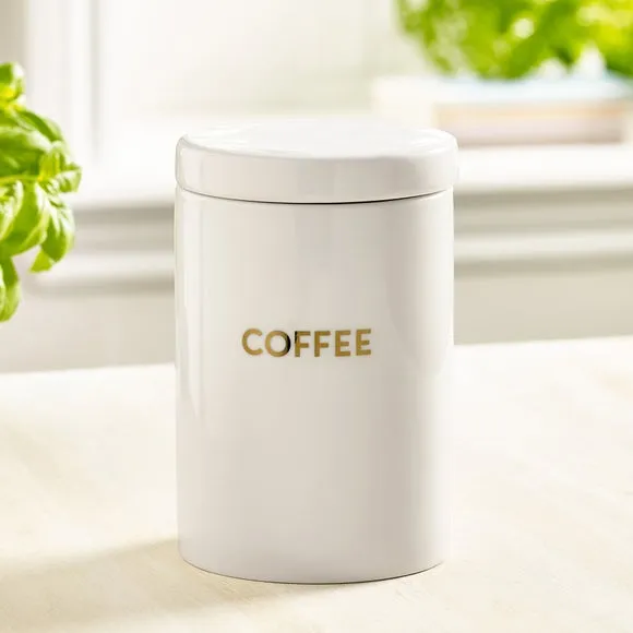 Kitchen Canister with Airtight Seal - White