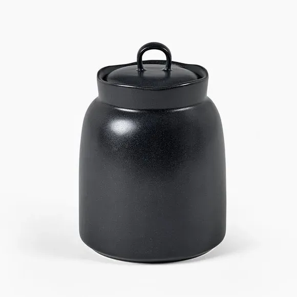 Kitchen Canister with Lid - Black, Stoneware