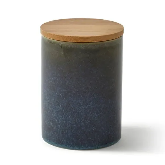 Kitchen Canister with Reactive Glaze - Navy, Stoneware