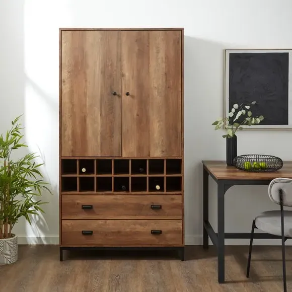 Kitchen Larder Unit with Drawers - Pine Effect