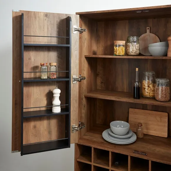 Kitchen Larder Unit with Drawers - Pine Effect