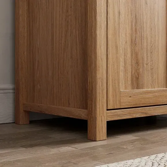 Kitchen Larder Unit with Wine Storage - Oak