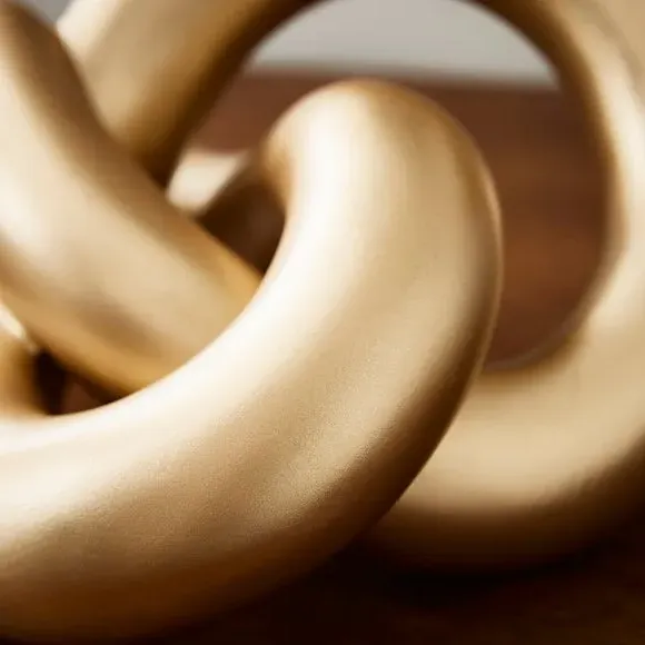 Knot Ornament Decorative Accent - Gold, Resin