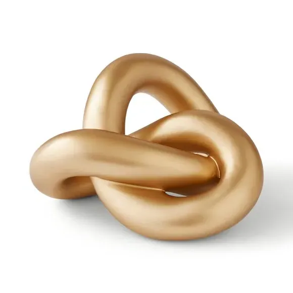 Knot Ornament Decorative Accent - Gold, Resin
