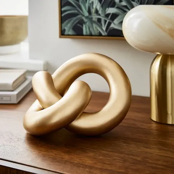 Knot Ornament Decorative Accent - Gold, Resin image