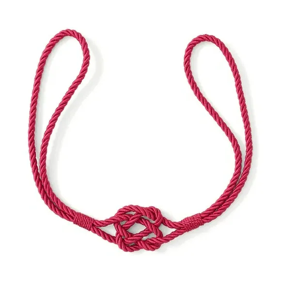 Knot Rope Curtain Tieback - Magenta