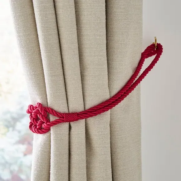 Knot Rope Curtain Tieback - Magenta