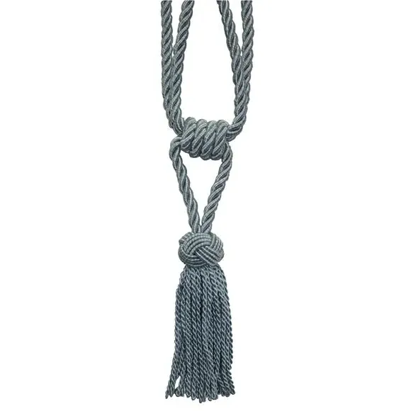 Knotted Curtain Tieback - Duck Egg, Cotton