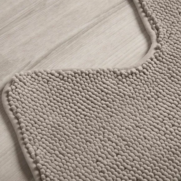 L-Shaped Bath Mat with Slip-Resistant - Mushroom
