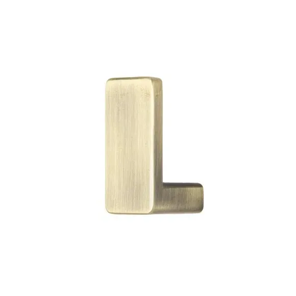 L-Shaped Curtain Tieback Hooks - Antique Brass image