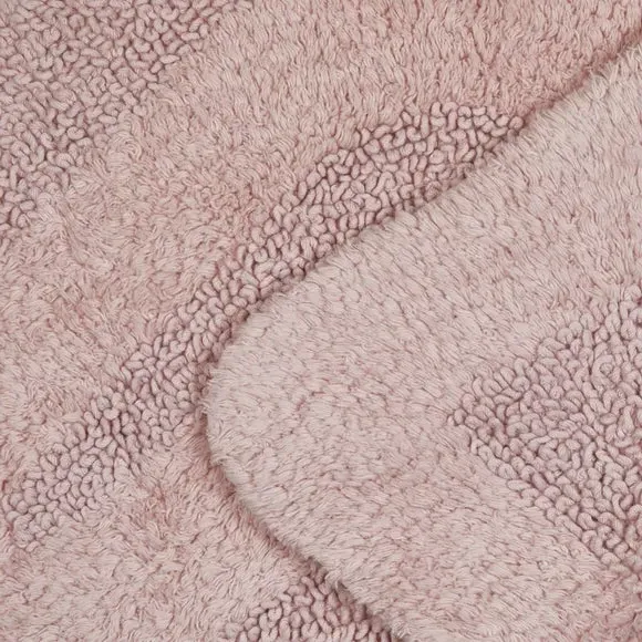 L-Shaped Reversible Bath Mat - Blush, Cotton